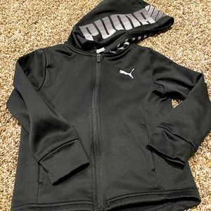 Boys black puma zip up jacket 5